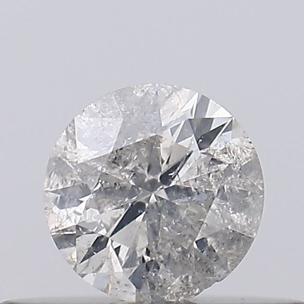0.25 ct Round Salt and Pepper Natural Diamond, I3