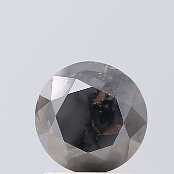 1.68 ct Round Salt and Pepper Natural Diamond, VS1