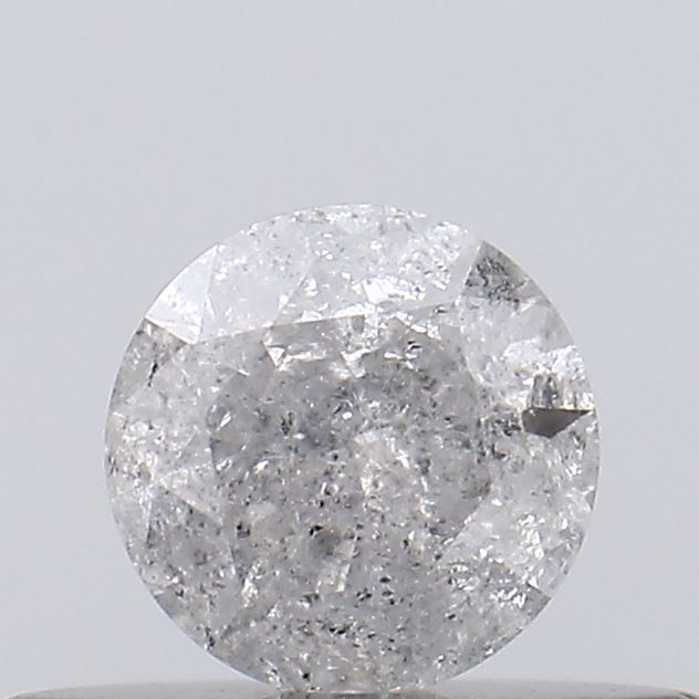0.26 ct Round Salt and Pepper Natural Diamond, I3