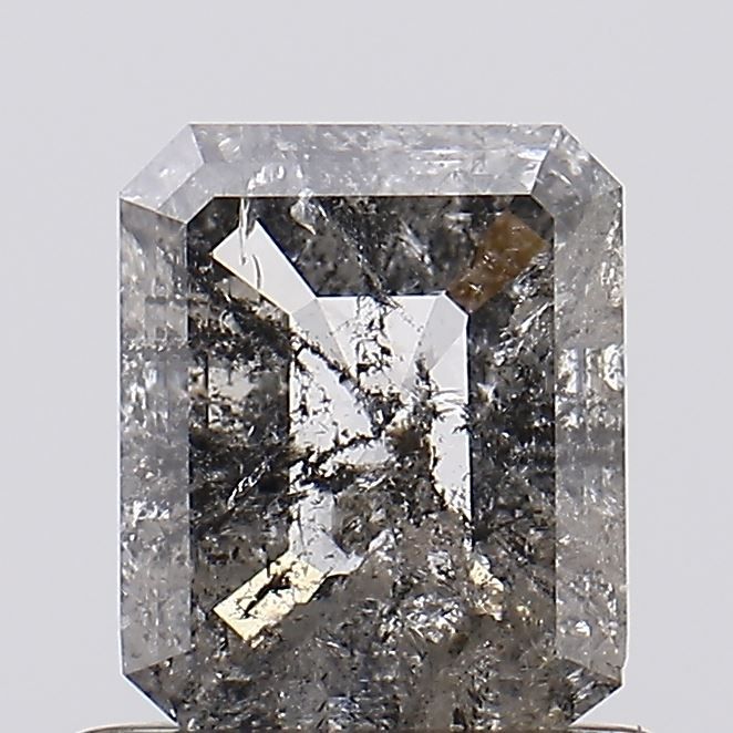 0.59 ct Emerald Salt and Pepper Natural Diamond, I3