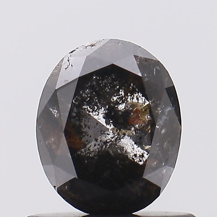 0.89 ct Oval Salt and Pepper Natural Diamond, I3