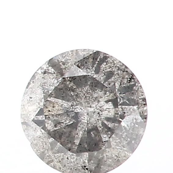 0.29 ct Round Salt and Pepper Natural Diamond, I3