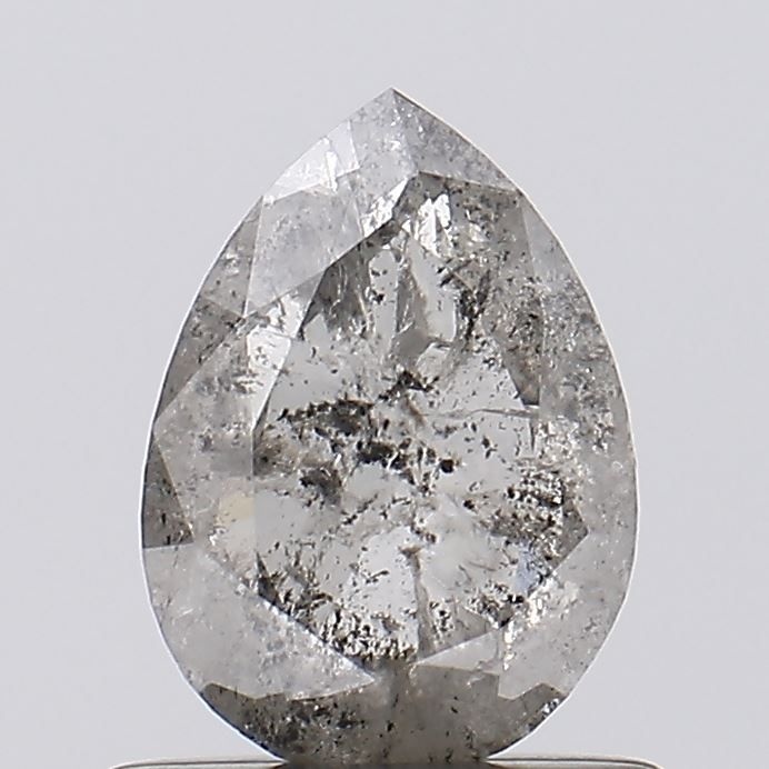 0.57 ct Pear Salt and Pepper Natural Diamond, I3