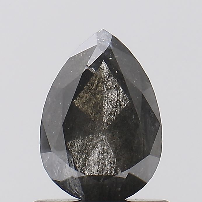 0.68 ct Pear Salt and Pepper Natural Diamond, I3