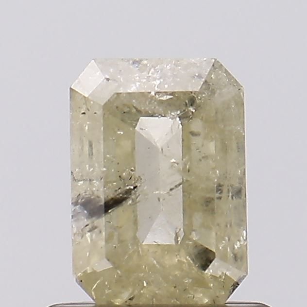 0.88 ct Emerald Salt and Pepper Natural Diamond, I3