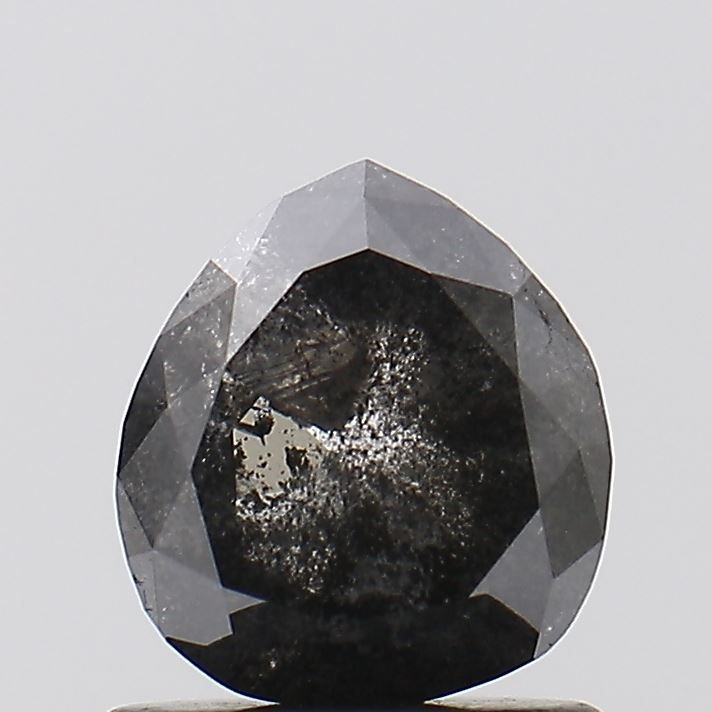 1.11 ct Pear Salt and Pepper Natural Diamond, I3