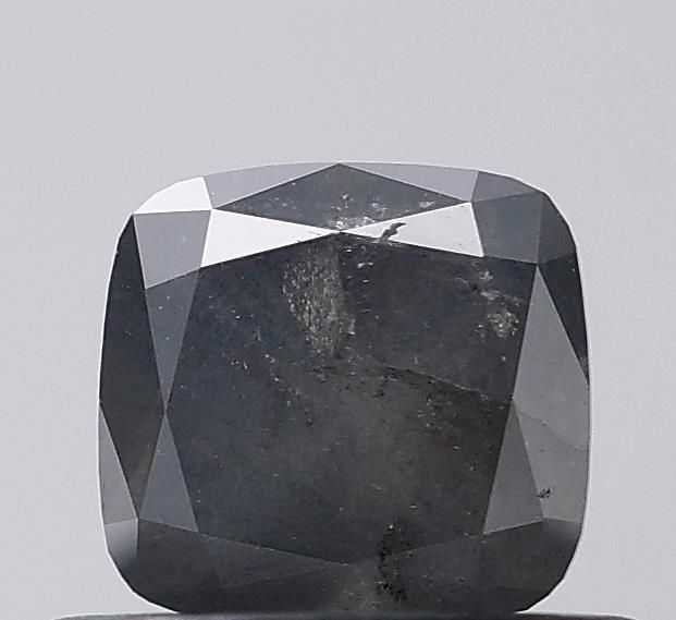 0.54 ct Cushion Salt and Pepper Natural Diamond, I3