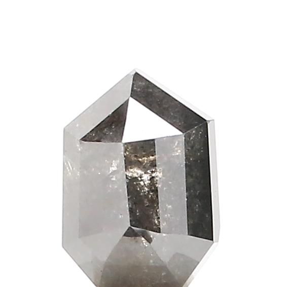0.98 ct Shield Salt and Pepper Natural Diamond, I3