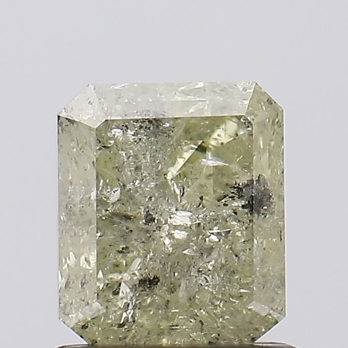 1.27 ct Emerald Salt and Pepper Natural Diamond, I3