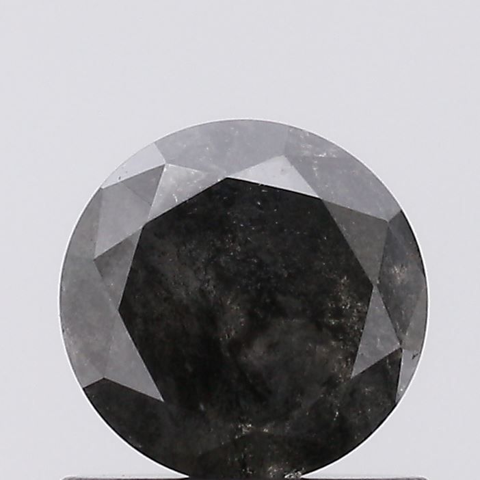 0.71 ct Round Salt and Pepper Natural Diamond, I3