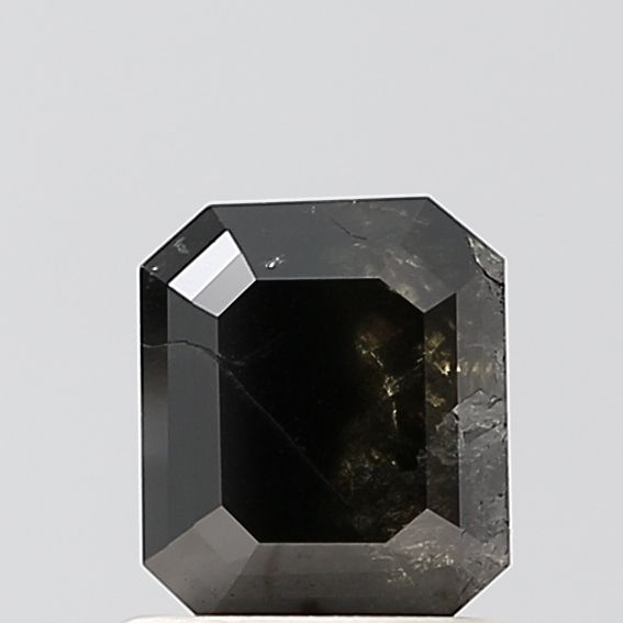 0.90 ct Emerald Salt and Pepper Natural Diamond, VS1