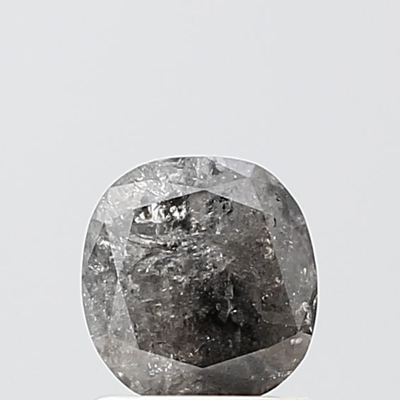 1.00 ct Cushion Salt and Pepper Natural Diamond, VVS2