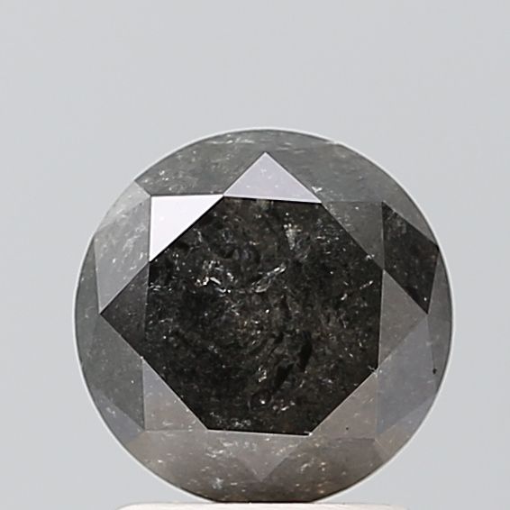 1.84 ct Round Salt and Pepper Natural Diamond, VVS2