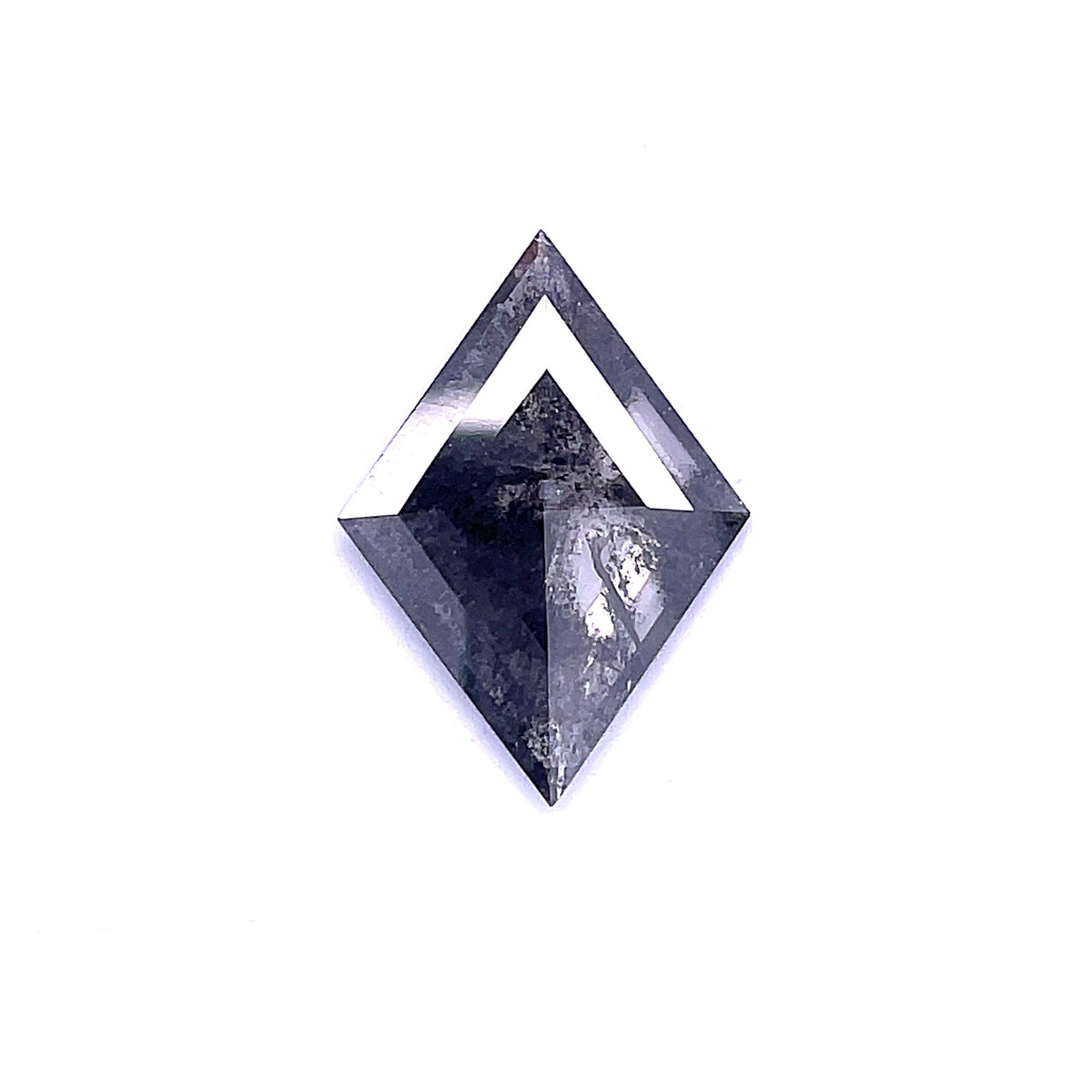 3.66 ct Lozenge Salt and Pepper Natural Diamond