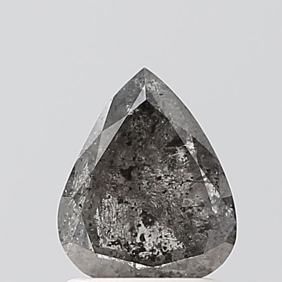 1.08 ct Pear Salt and Pepper Natural Diamond, VVS2