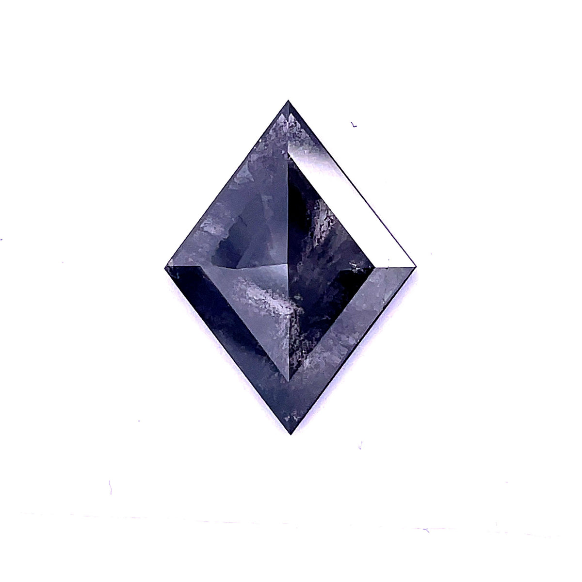 3.62 ct Lozenge Salt and Pepper Natural Diamond