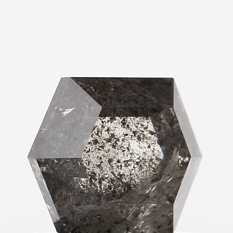 1.00 ct Hexagon Salt and Pepper Natural Diamond, I3