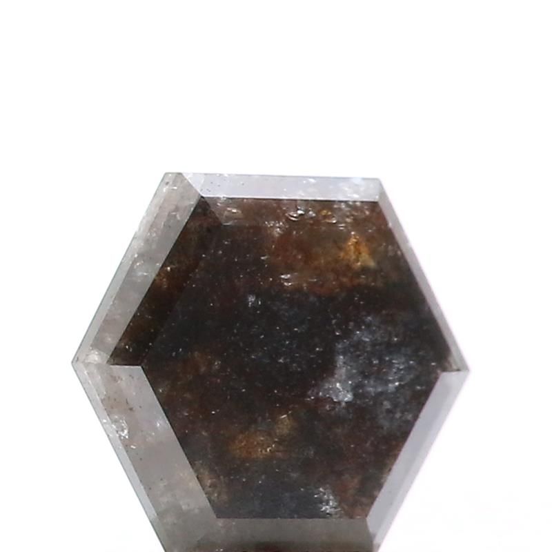 0.83 ct Hexagon Salt and Pepper Natural Diamond, I3