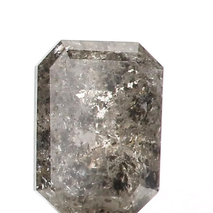 0.69 ct Emerald Salt and Pepper Natural Diamond, I3