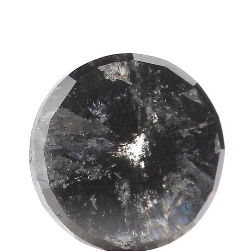 1.47 ct Rose Cut Salt and Pepper Natural Diamond, I3
