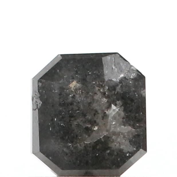 0.70 ct Emerald Salt and Pepper Natural Diamond, I3