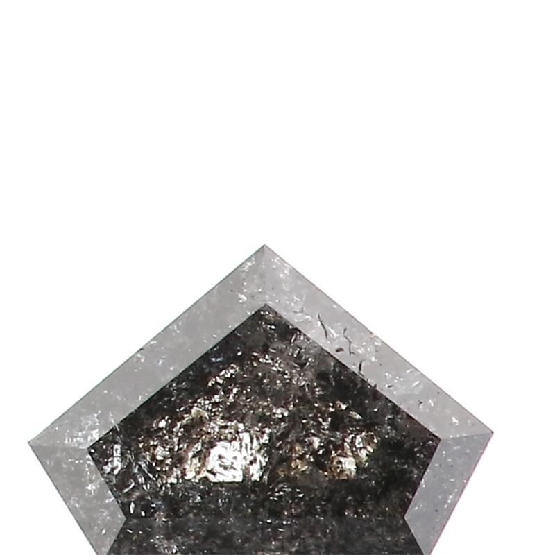 0.59 ct Shield Salt and Pepper Natural Diamond, I3