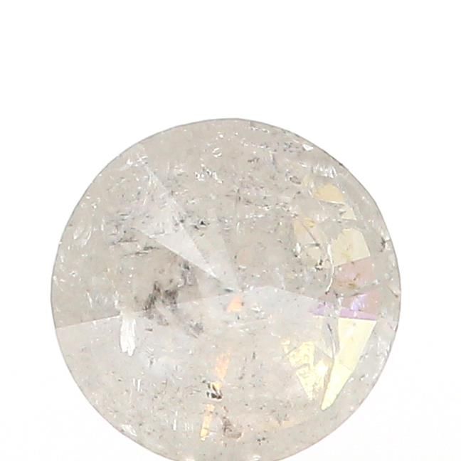 0.86 ct Round Salt and Pepper Natural Diamond, I3