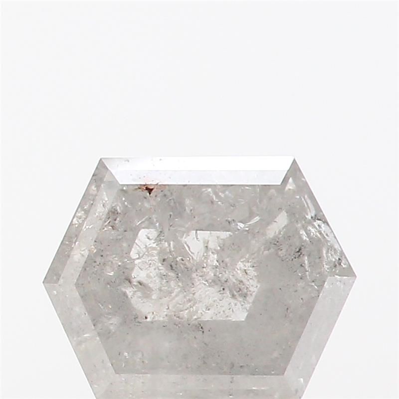 0.86 ct Hexagon Salt and Pepper Natural Diamond, I3