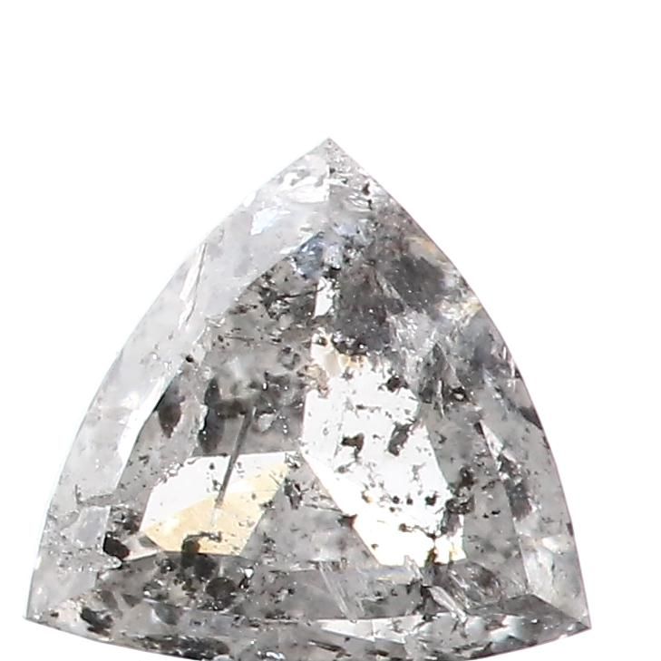0.90 ct Triangle Salt and Pepper Natural Diamond, I3