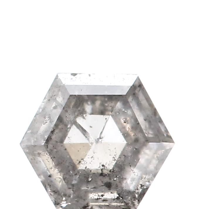 0.39 ct Hexagon Salt and Pepper Natural Diamond, I3
