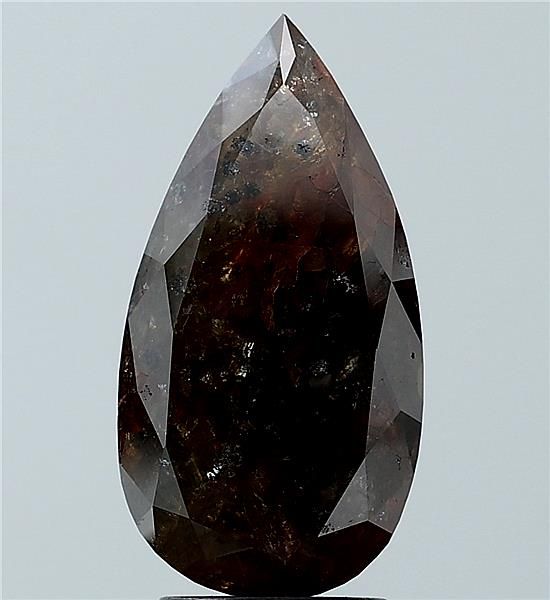 4.88 ct Pear Salt and Pepper Natural Diamond, I3
