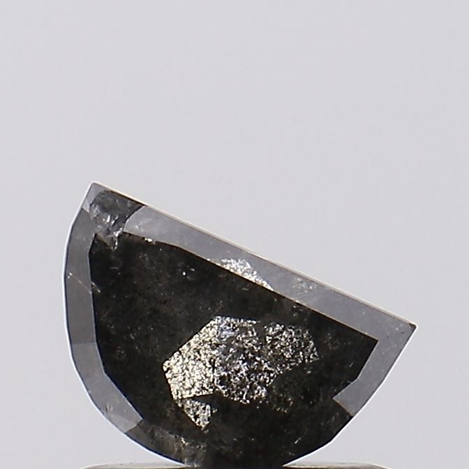 0.54 ct Half Moon Salt and Pepper Natural Diamond, I3