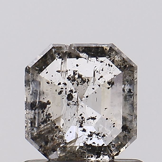 0.56 ct Radiant Salt and Pepper Natural Diamond, I3