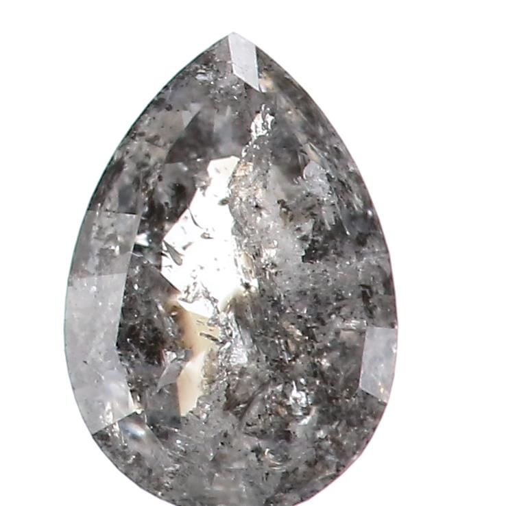 0.52 ct Pear Salt and Pepper Natural Diamond, I3