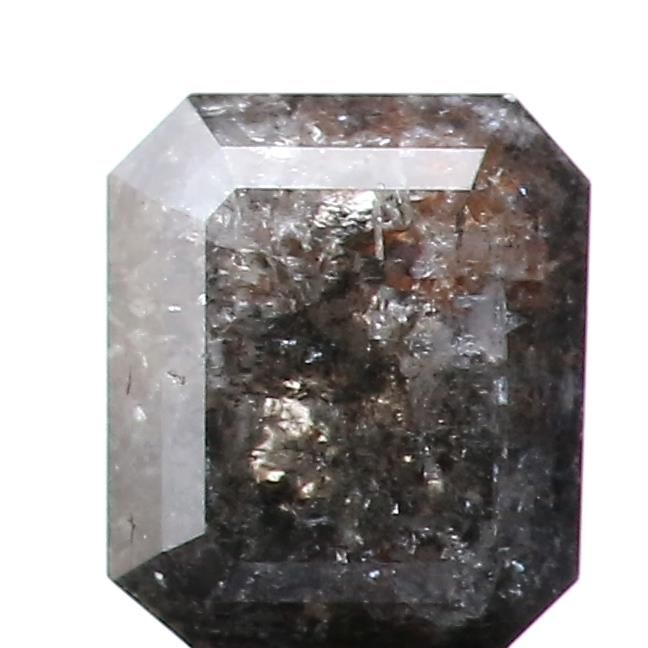 0.98 ct Emerald Salt and Pepper Natural Diamond, I3