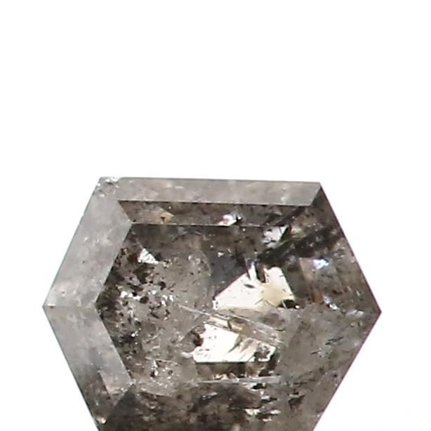 0.41 ct Hexagon Salt and Pepper Natural Diamond, I3