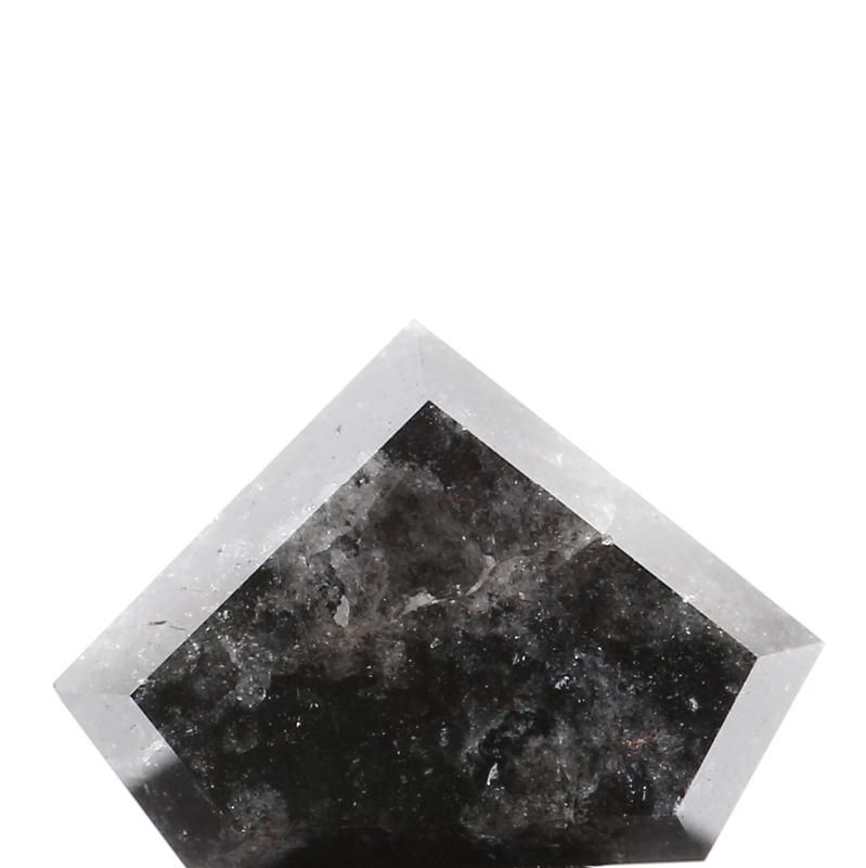 2.90 ct Shield Salt and Pepper Natural Diamond, I3