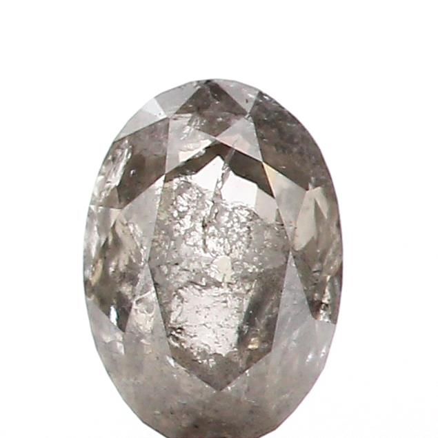0.43 ct Oval Salt and Pepper Natural Diamond, I3