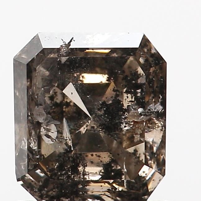 0.87 ct Emerald Salt and Pepper Natural Diamond, I3