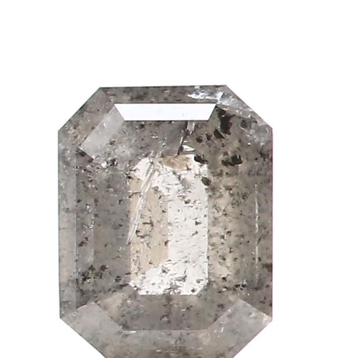 0.64 ct Emerald Salt and Pepper Natural Diamond, I3
