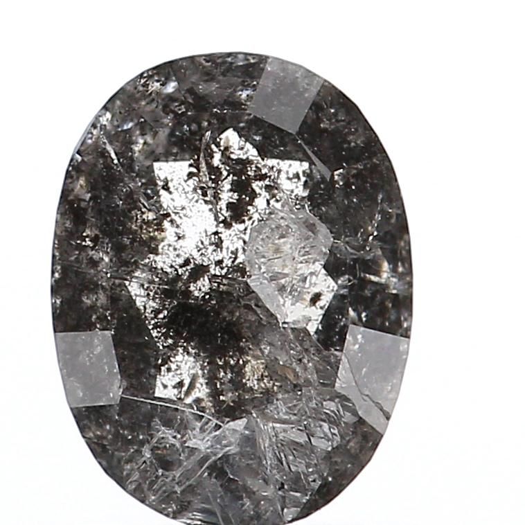 0.88 ct Oval Salt and Pepper Natural Diamond, I3