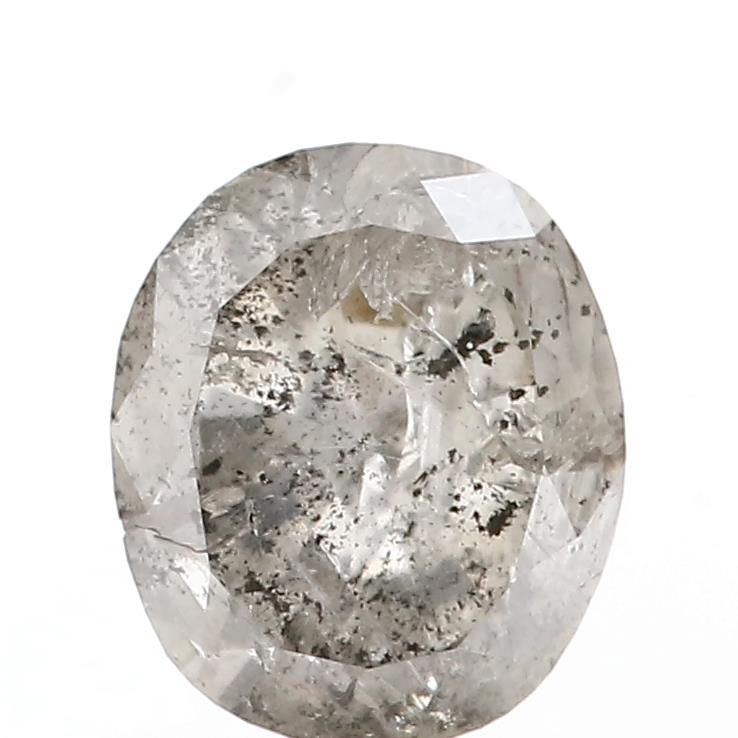 1.59 ct Oval Salt and Pepper Natural Diamond, I3