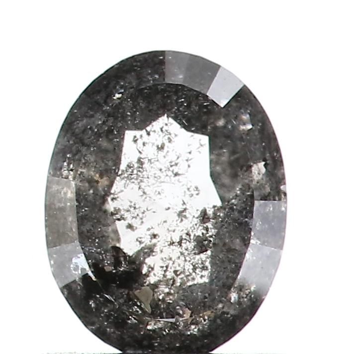 0.79 ct Oval Salt and Pepper Natural Diamond, I3