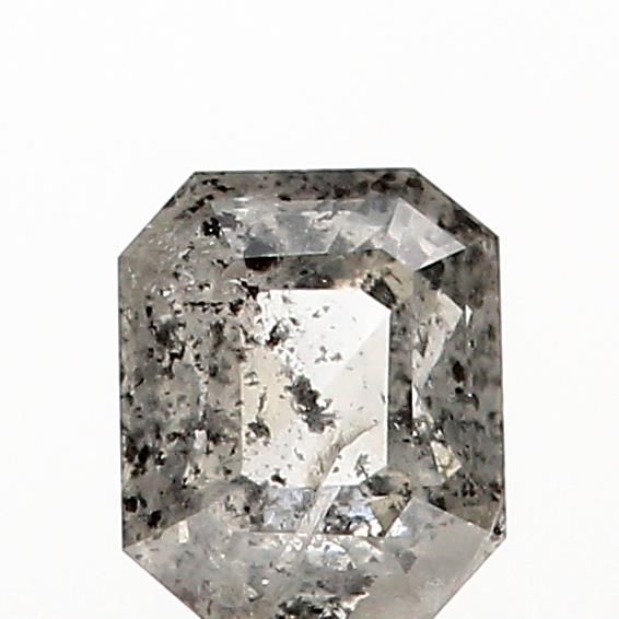 0.79 ct Emerald Salt and Pepper Natural Diamond, I3