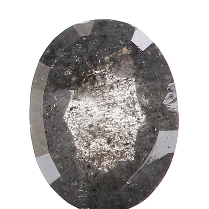 0.87 ct Oval Salt and Pepper Natural Diamond, I3