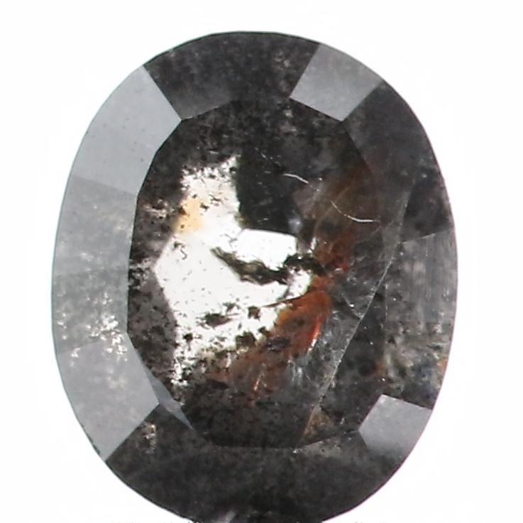 1.21 ct Oval Salt and Pepper Natural Diamond, I3