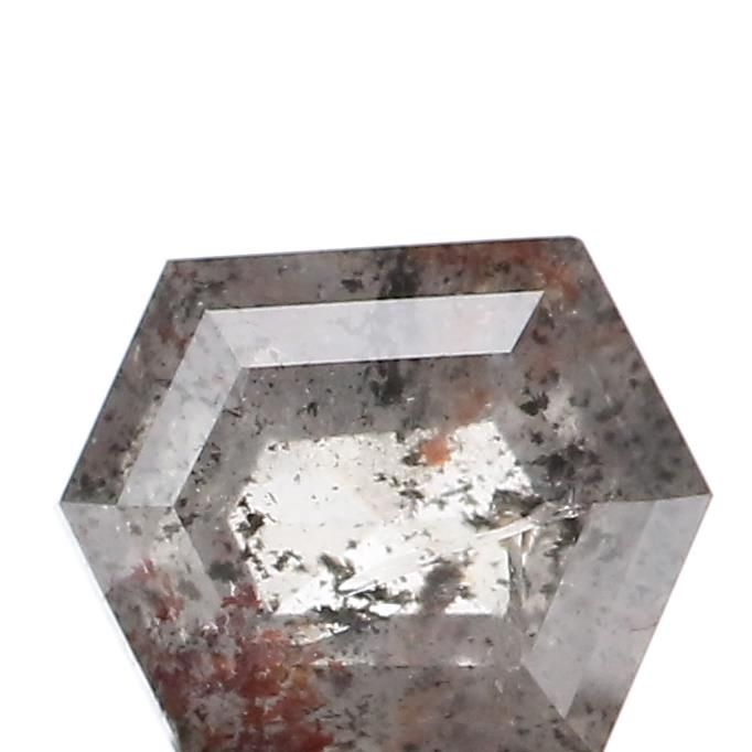 0.66 ct Hexagon Salt and Pepper Natural Diamond, I3