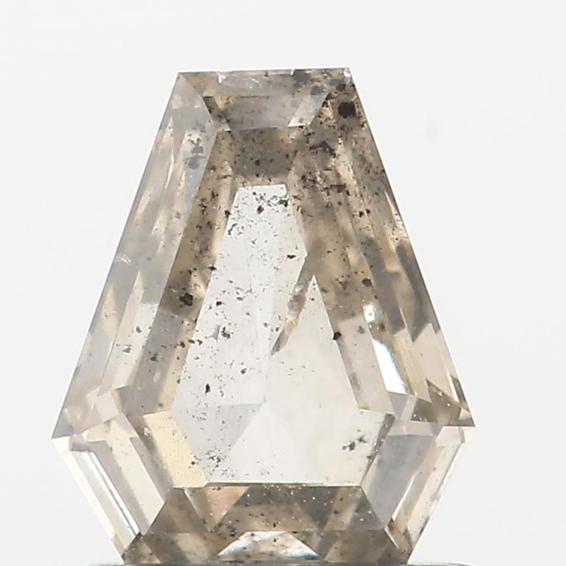 0.96 ct Shield Salt and Pepper Natural Diamond, I2