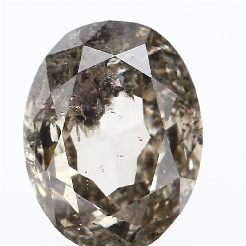 0.71 ct Oval Salt and Pepper Natural Diamond, I3