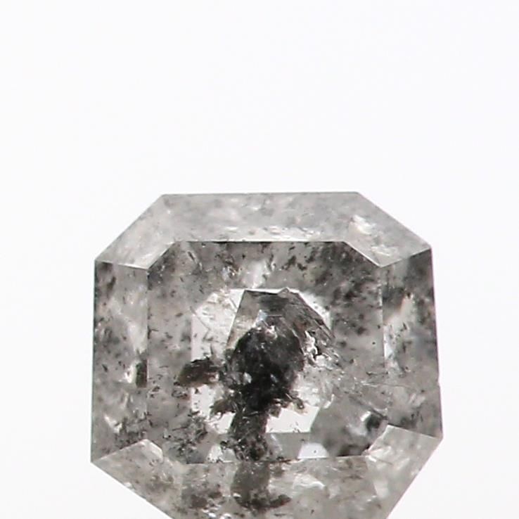 0.86 ct Emerald Salt and Pepper Natural Diamond, I3